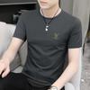 High-End Men'S Short-Sleeve T-Shirt For Summer Casual Business Style Ice Silk Cool-Touch Quick-Dry Half-Sleeve Top
