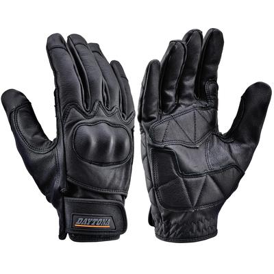 Daytona Motorcycle and Genuine Leather Hard Protector Size 76367 Gloves, Spring, Summer, Autumn, Winter, (Goatskin) Gloves, Black, L,
