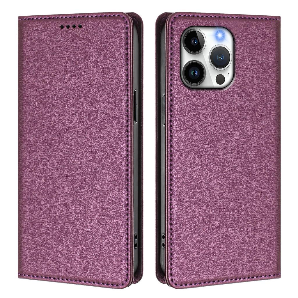 For iPhone 16 Pro Max Leather Wallet Case Magnetic Closure RFID Blocking Phone Cover