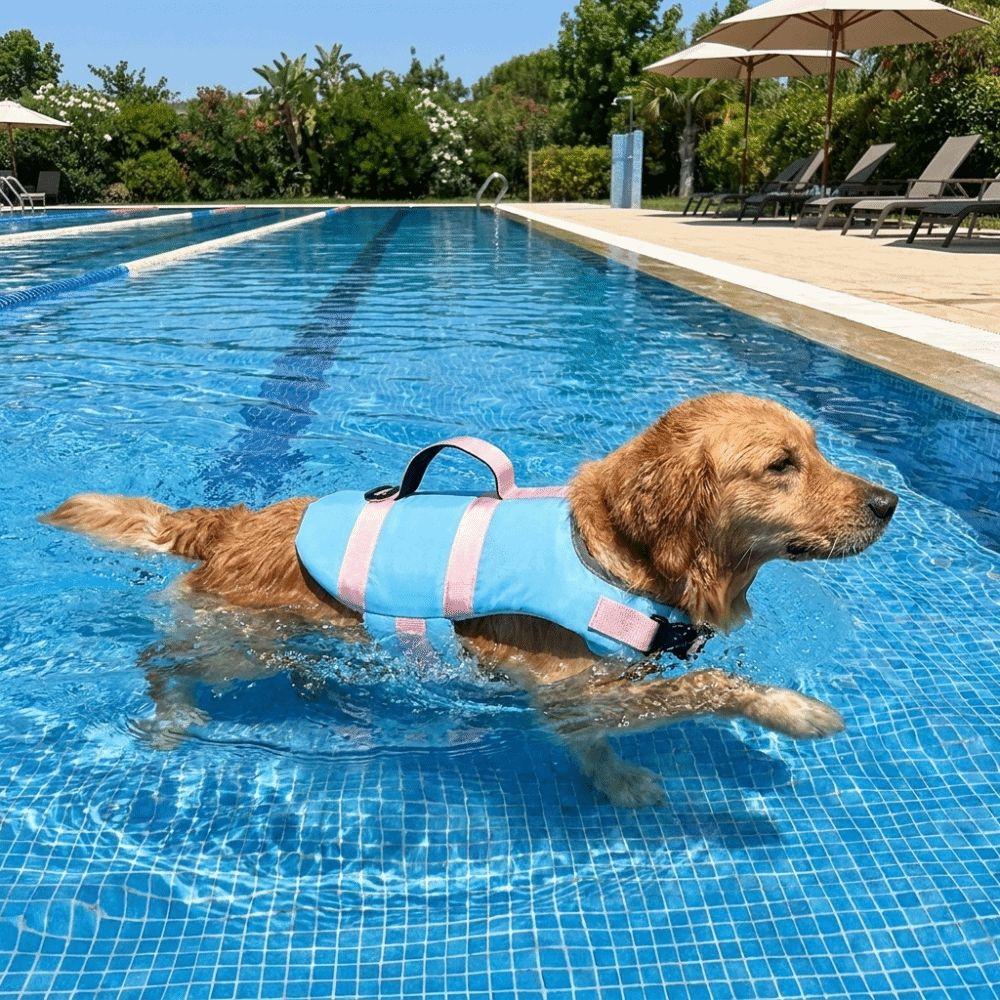 Verstellbare Hunde-Schwimmweste Hoher Auftrieb Hunde-Schwimmkleidung Hundebadeanzug Hunde-Sicherheitswesten Strand