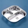 Dishwasher Safe Lunch Plates Efficient Stainless Steel Divided Dinner Plates for Toddlers Elderly and Hospital Use