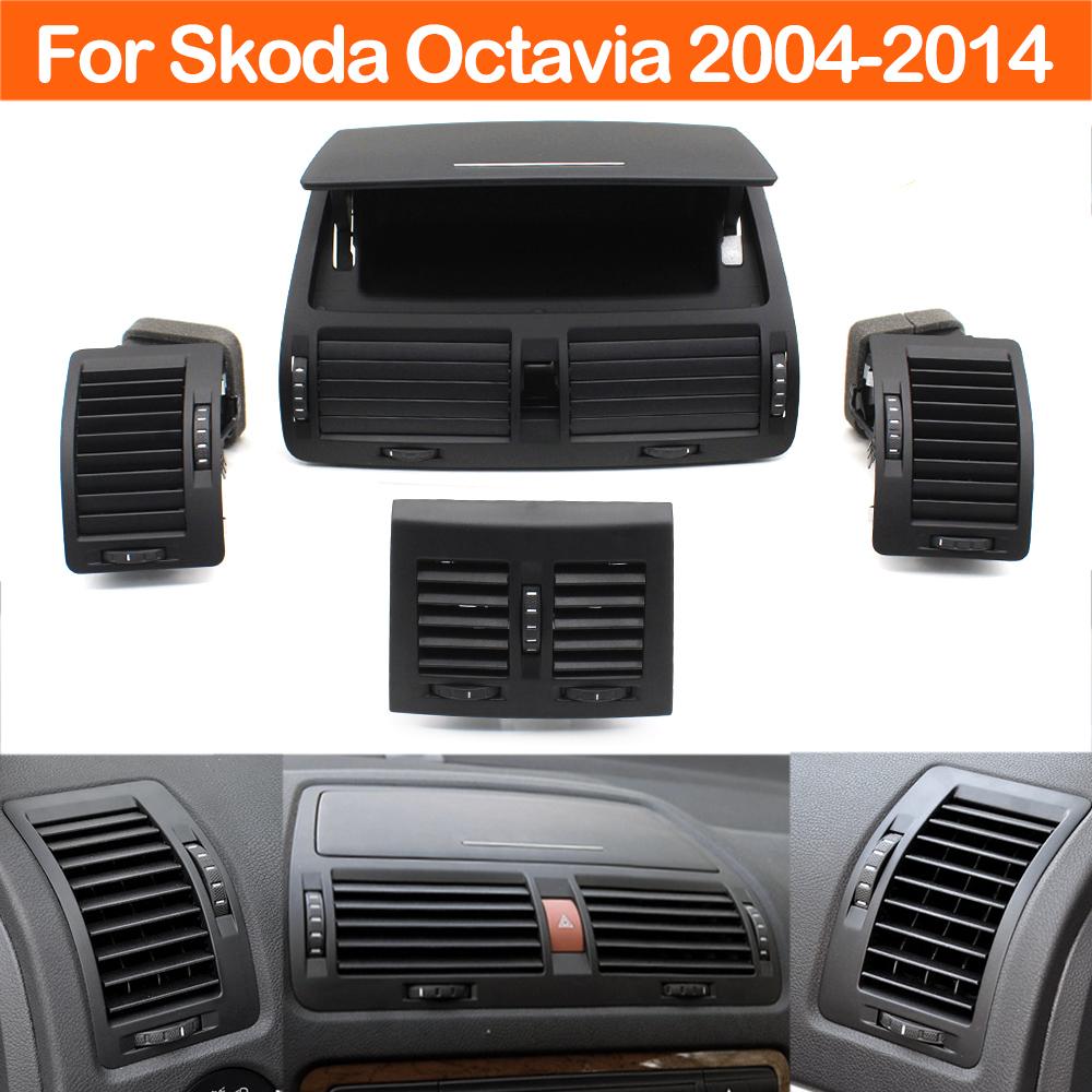 Vorderes Hinteres Armaturenbrett Klimaanlage AC Lüftungsgitter Baugruppe Für Skoda Octavia 2 A5 MK2 RS 2004-2014 1Z0820951B 1ZD819203