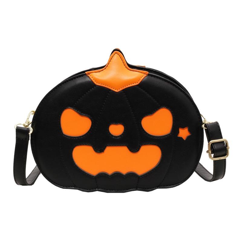 Trendy new Halloween funny messenger bag niche design pumpkin bag shoulder bag