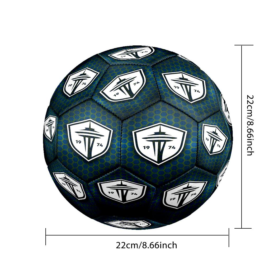 Fc Crest Design Printed Size 5 Soccer Balls, High-Quality, Anti-Slip, Protective Football, A Unique Gift , Birthdays, Christmas Gifts