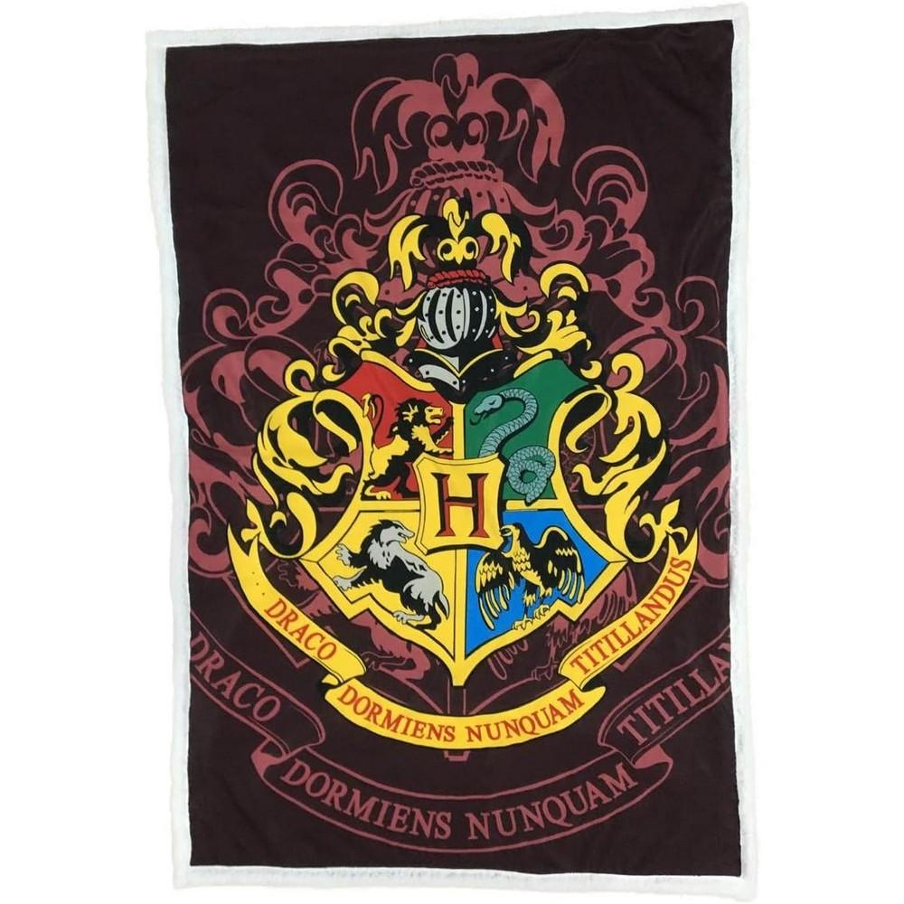 Harry Potter Sherpa Hogwarts Crest Blanket