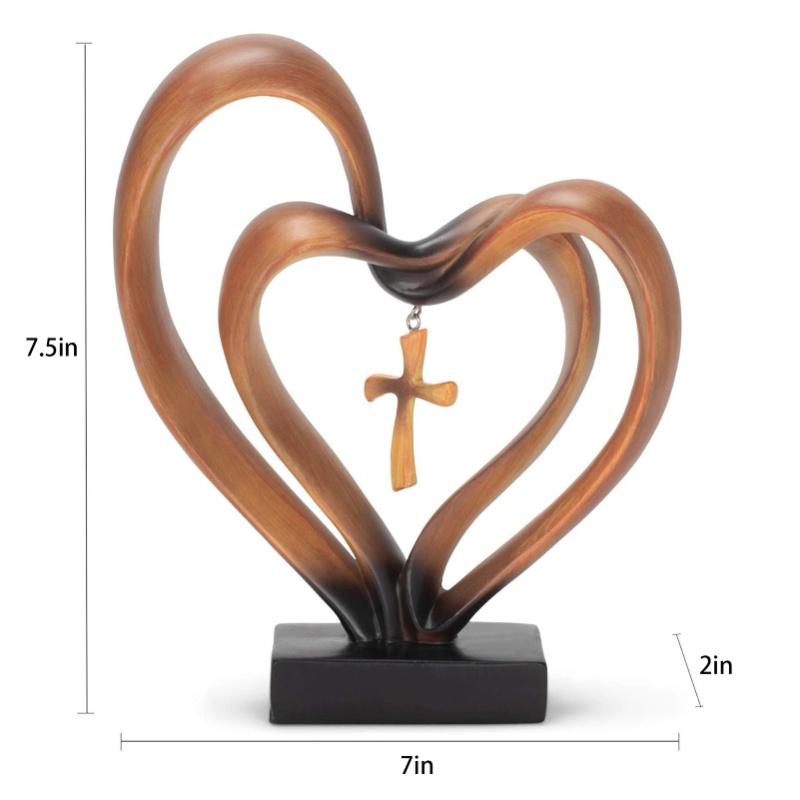 Jesus Entwined Hearts Cross Easter Jesus Cross Ornament Jesus Intertwined Hearts Cross Craft Home Decor