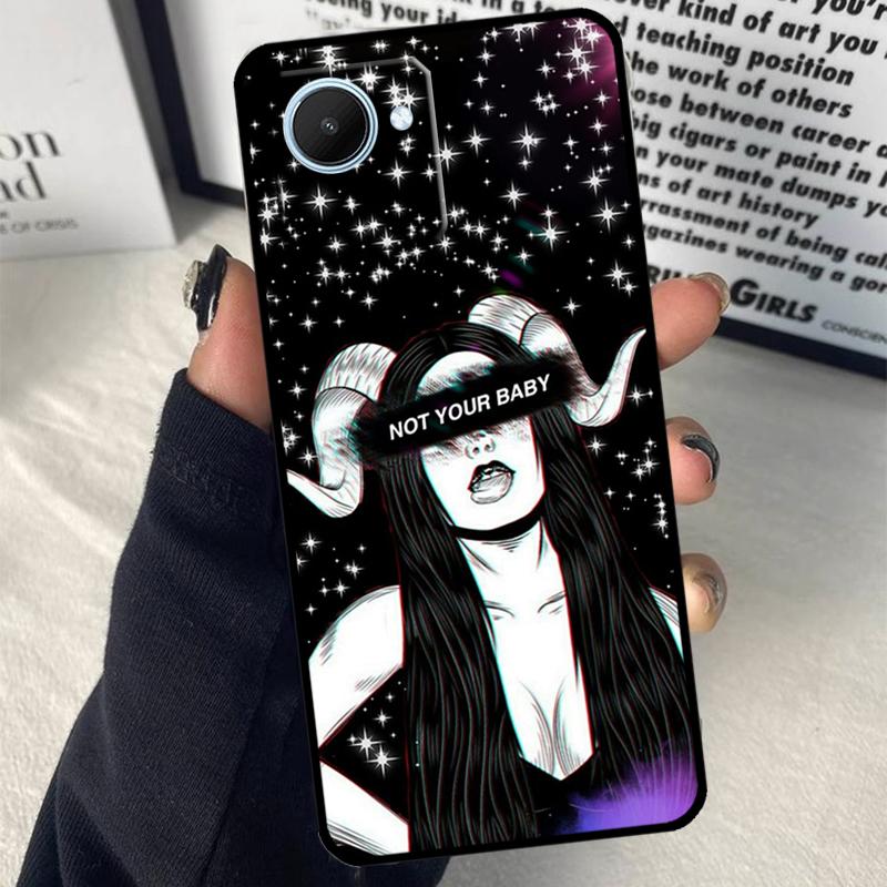 Aesthetic Devil Woman Bad Girl For Realme C55 C75 C67 C63 C51 C61 C53 C35 C65 C71 11 12 13 14 Pro Plus GT6 GT7 15 Pro Case