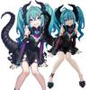 15CM Cute Miku Dragon Maid Anime Action Figure Girl Little Devil Sitting Noodle Stopper Model Toys Child PVC Doll Boxed