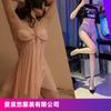 More than just spring night sexy lingerie front buckle mesh perspective temptation pajamas hot split suspender nightdress generation