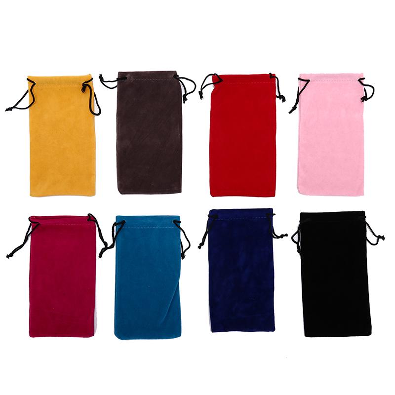 Buy 5Pcs Leather Fabric Sunglasses Jewelry Pouch Soft Eyeglasses Bag