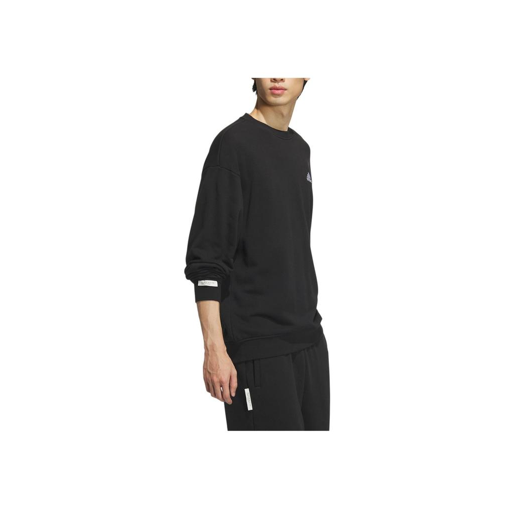 Adidas French Terry Sweatshirt Comfortable Sports Casual Thick Hoodie Unisex Sweatshirt Black JM9107