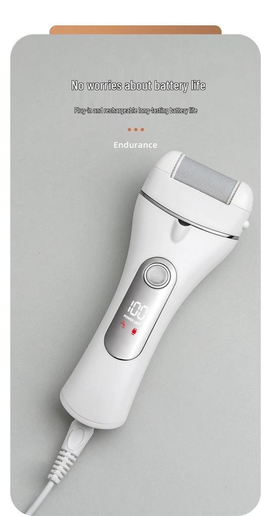 Rechargeable Three-Speed Callus Remover with Digital Display