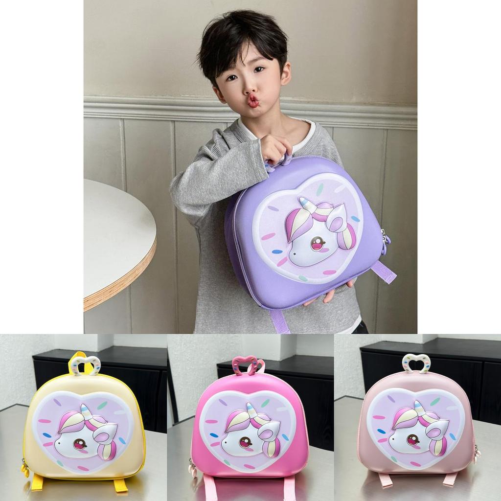 Kids Boys Girls Backpack With Unicorn Motif And Reinforced Stitching For Kindergarten Use
