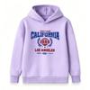 Toddler Kids Boys Girls Vintage California 1986 Los Angeles Print Pullover Hoodie, Casual Soft Long Sleeve Warm Hooded Sweatshirt for Daily Streetwear
