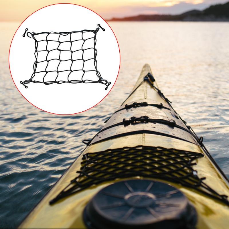 1pcs Surfboard hook mesh bag storage Paddle board kayak luggage encryption mesh inflatable boat latex stretch rope