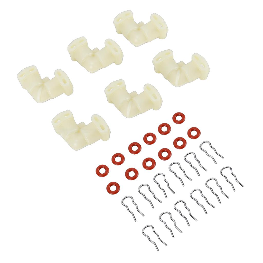 6 pièces Raccord de fluide en forme de L de remplacement pour machine à café Jura Accessoires de raccordement de ligne d'eau Avec joints toriques Colliers de serrage