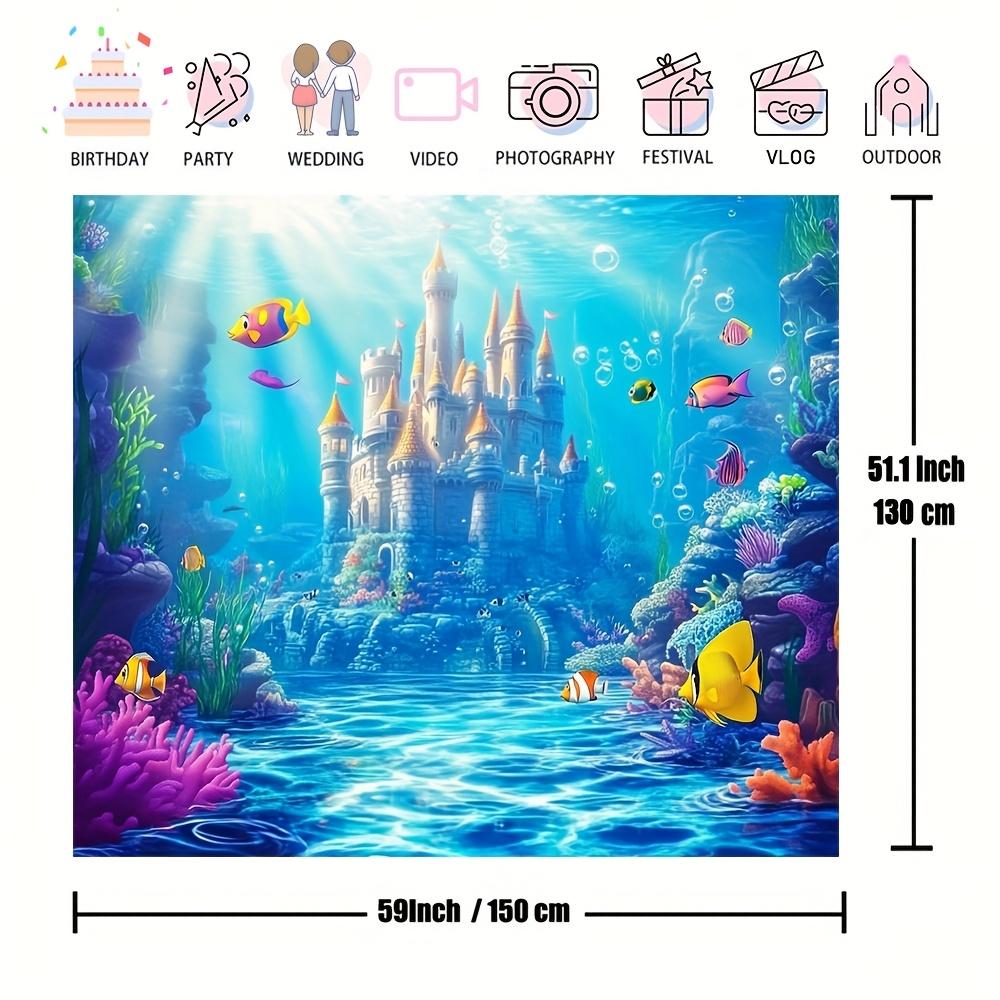 Mermaid and underwater castle backgrounds - multi-functional polyester backgrounds for events and royal theme celebrations