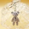 Luxury Rhinestone Bear Keychain Cute Alloy Animal Keyring for Women Girls Bag Charm Car Key Accessories Creative Friendship Gift