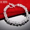 925 Sterling Silver Fashion Bracelet Men And Women Wedding Gift Jewelry