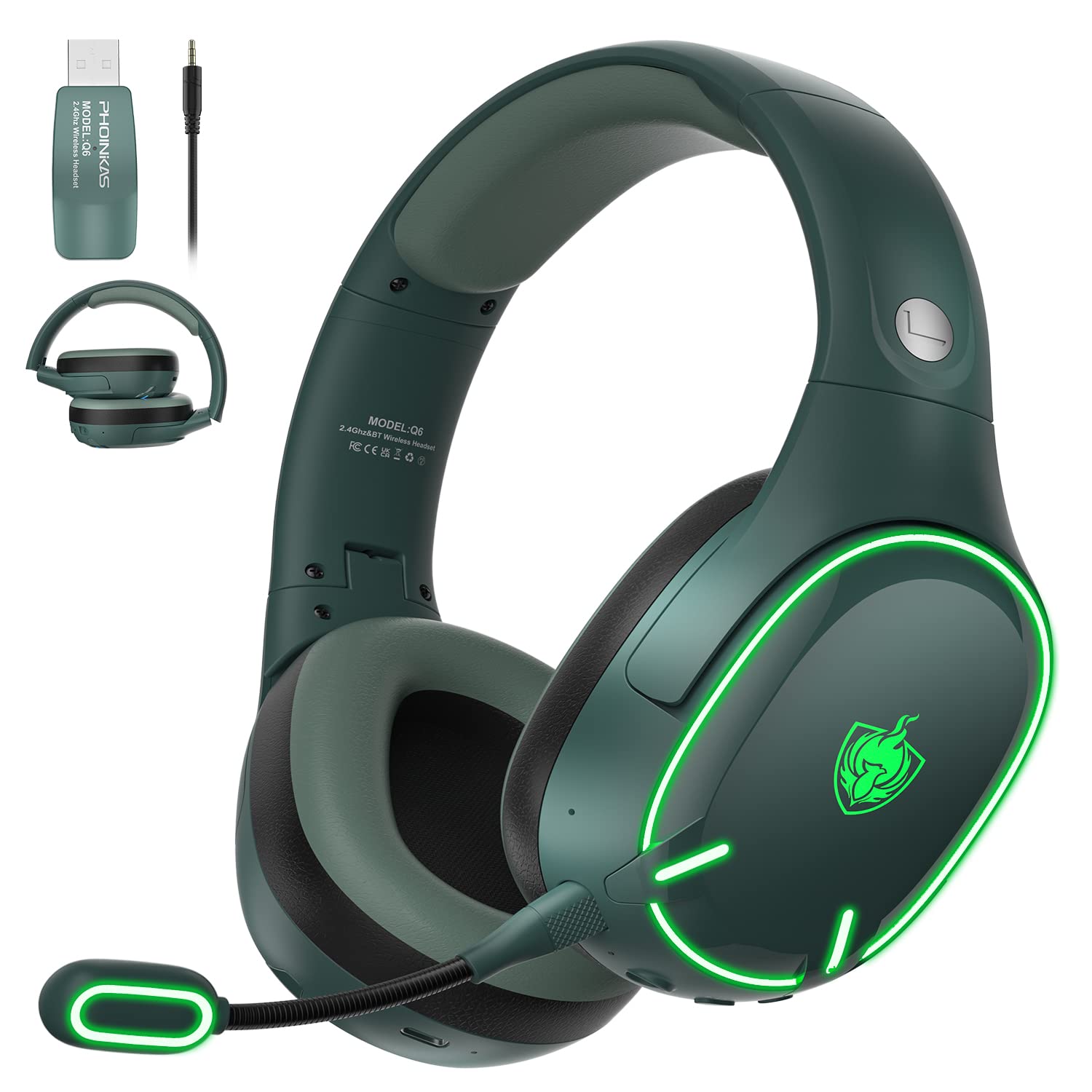 

Gaming Low USB 3WAY Gaming Detachable Noise Canceling 45 Hours of Continuous Heavy Bass Enhanced Compatible with PC PS5 PS4 Smartphone Xbox One