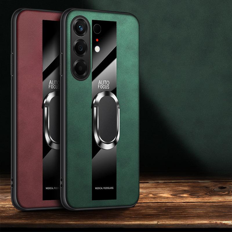 For Tecno Camon 50 Ultra Case Business Magnetic Ring Holder Shockproof sheepskin Leather Soft Silicone Fashion for Tecno Camon50 Ultra Back Cover