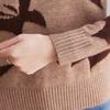 SNOWFLYING Women's Elegant Butterfly Inlay Semi-High Collar Sweater