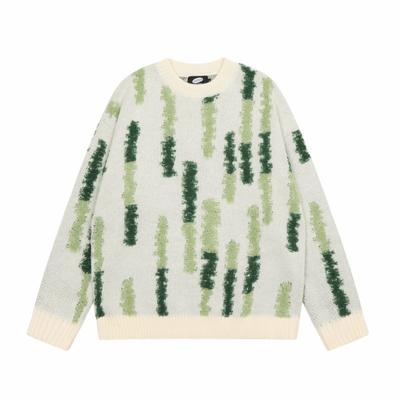 Autumn and Winter Tide Street Color Lazy Wind Coarse Knitwear Tide Men and Women Sweater Lovers
