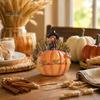 Autumn Harvest Home Decorations Figurine Ornament, Decorative Resin Statue, Turkey/Scarecrow/Pumpkin Collectibles for Halloween Tabletop Centerpiece