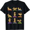 Golden Retriever Yoga T-shirt Grappige Honden in Yoga Houdingen Shirt T-shirt