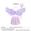 Glowing Elf Fairy Wand with Angel Feather Rainbow Wings - Little Girl's Birthday Gift & Stage Prop