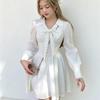 French White Shirt Dress Women's Long Sleeves Waist Thin Design Sense Small Fragrant Temperament Short Skirt New