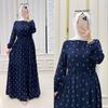 Women's Long Puff Sleeve Tie-Up Dress with Large Hem