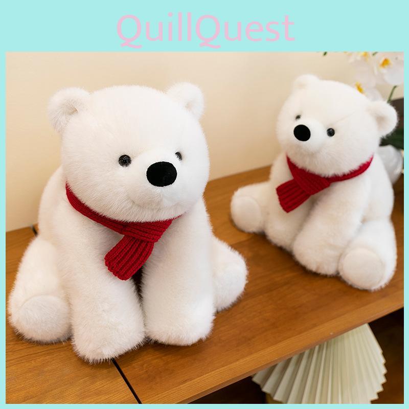 Adorable Arctic Bear Plush Toy For Kids Birthday Gift Cozy Oceanarium Souvenir