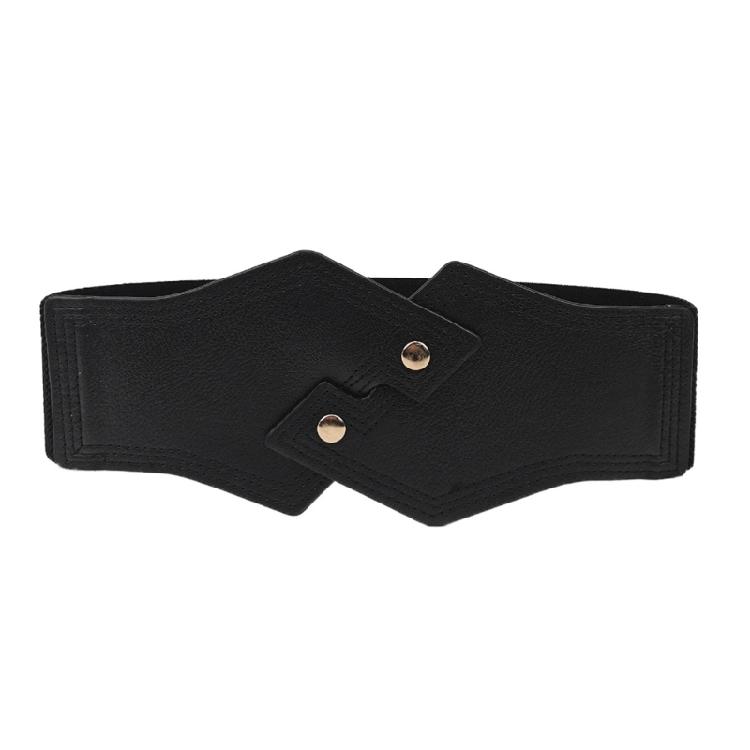 

Faux Leather Wide Belt Stretchy Waistband Waist Girdle for Dresses Skirts Daily Wear Women’s Style Accessory 1