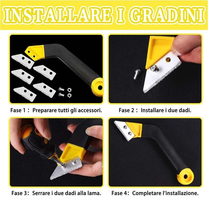 9-Piece Grouting Tool, Door And Window Floor Seam Glass Glue Cleaning Hook Knife, Seam Cleaner Seam Saw Knife Direct Sales