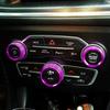 Inner Air Conditioner Switch Knob Trim Ring For Dodge Challenger 2009-14 Purple