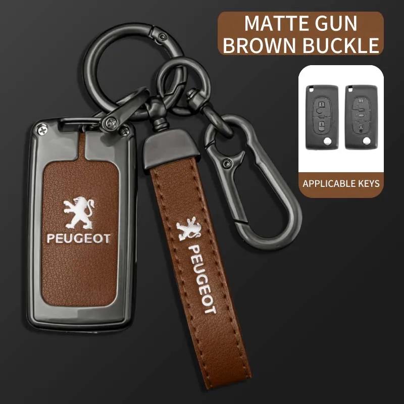 

Car Sticker 2025 Hot Zine Alloy For Peugeot 107 307 308 407 607 3008 5008 Car Key Case Cover Protector Fob Keychain Shell Stylin