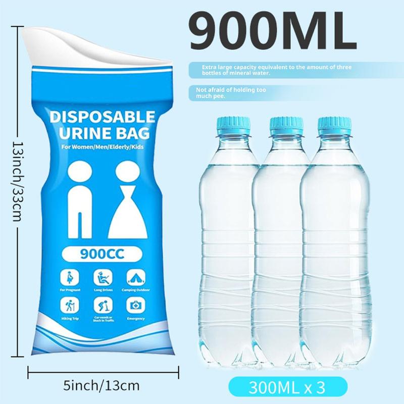 5 Pezzi Sacchetti Urina Emergenza Esterna 900ml Usa e Getta Viaggio Toilette Mobile Urinale Portatile per Donna Bambino Uomo Sacchetto per Vomito