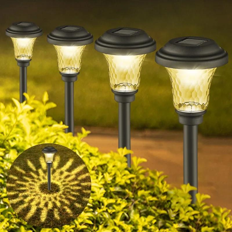 Solar Pathway Stake Lights Solar Garden Light Battery Included Auto On At Dusk Outdoor Garden Lawn Lamp