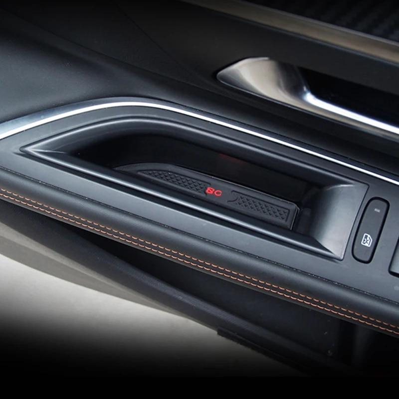 My Good Car  2pcs Plastic Car Interior Front Side Door Storage Box Case For Peugeot 5008 4008 Car accessories
