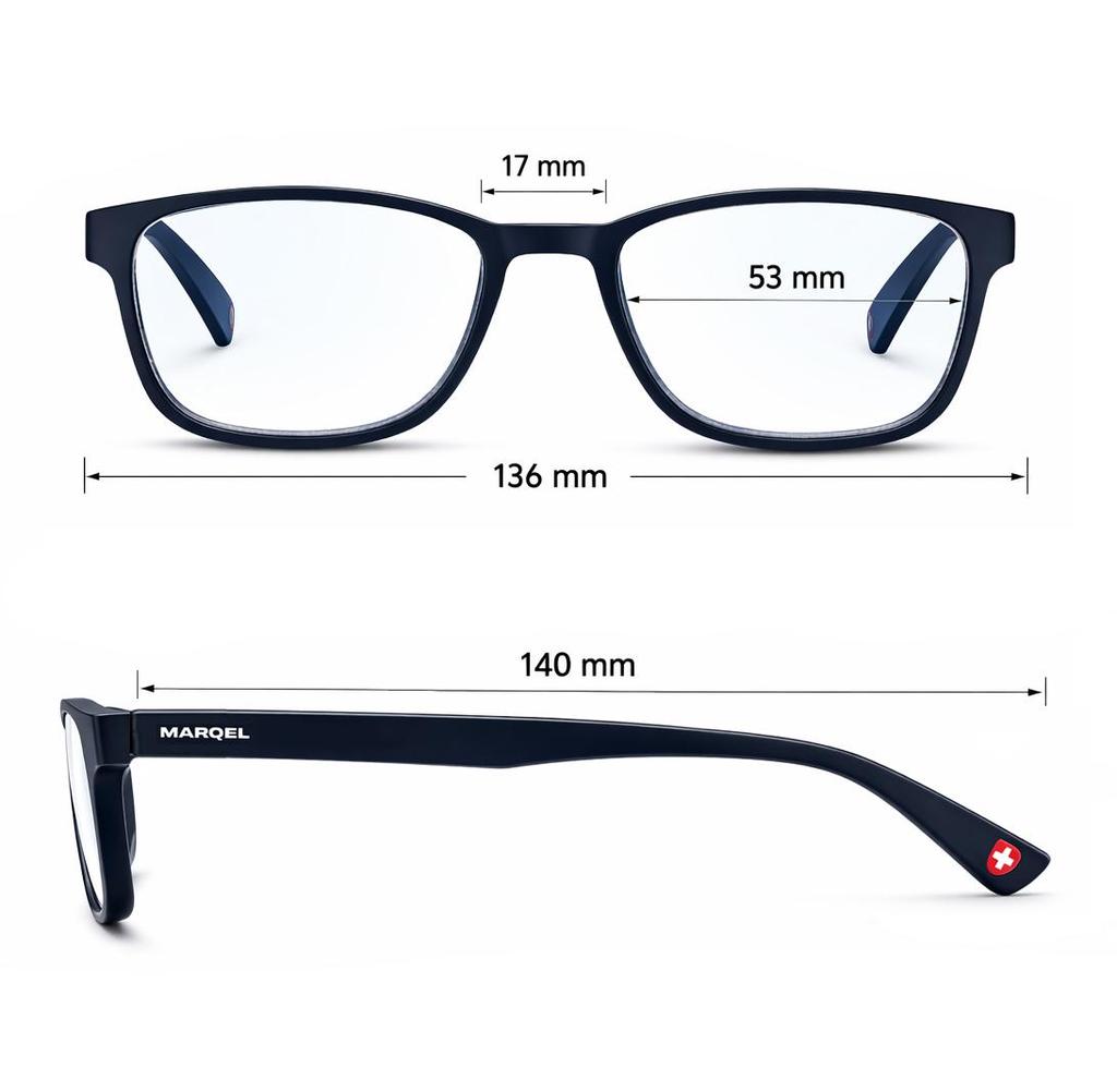 Compacte Leesbril Blauw Licht Blokkerende Computerbril MARQEL Leesbril MA001