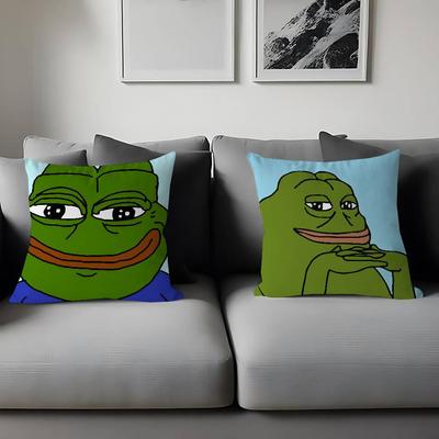 P-Pepe Der F-Frosch Lustige Cartoon 45*45cm Kissenbezug Kissenbezug Deko Kissenbezug Heim Kissenbezug Für Sofa Kissen