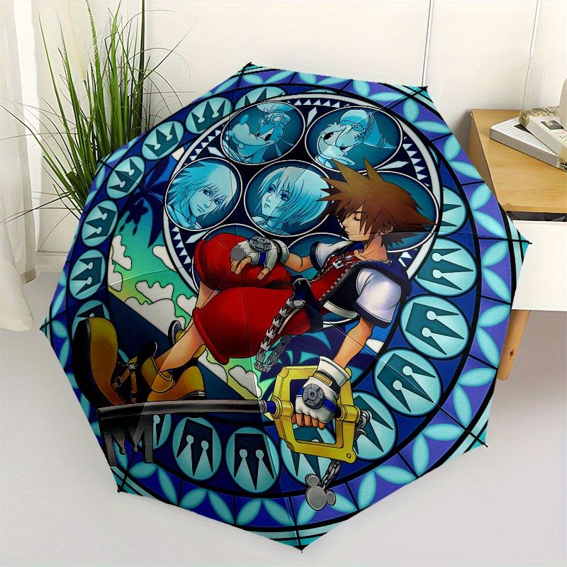 Стеклодувная Art Print Ключ-клинок из Kingdom Hearts Зонт Милый зонт с милым дизайном, Портативный 3-складной компактный зонт для мужчин и женщин, S369