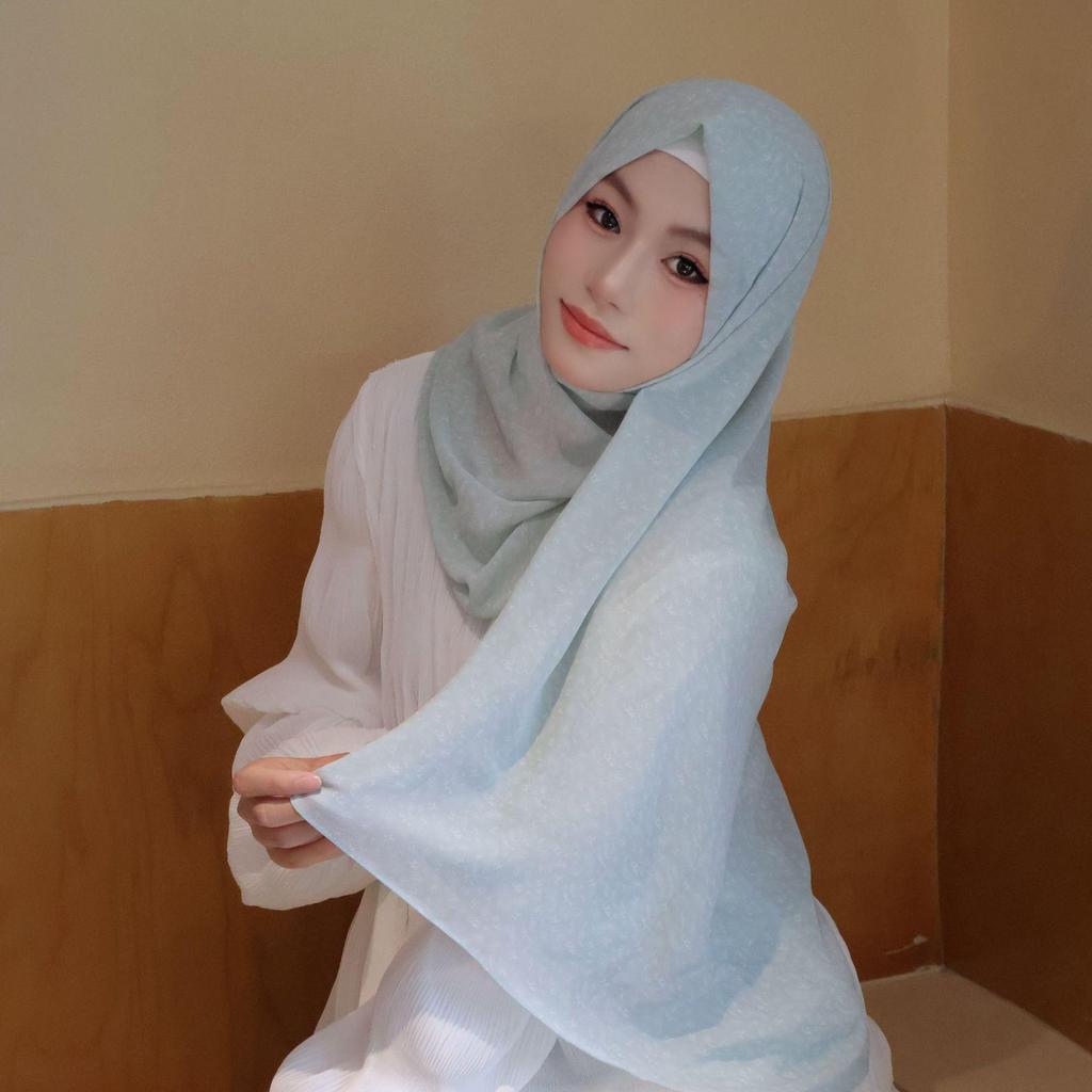 Spring/Summer 2025 Floral Chiffon Scarf Shawl for Sun Protection