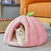 Plush Pumpkin Pet House with Removable Cushion Autumn Winter Warm Small Medium Dog Cat Bed Cave Plush Indoor Kitten Puppy Sleeping Nest