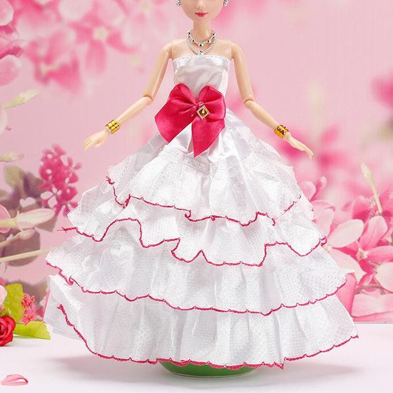 30CM Mini Puppe Sammlung Kleidung Mädchen Spielzeug 3D Große Augen BJD Prinzessin Volle Outfits Kleider Sammlung Kinder Puppe geschenk