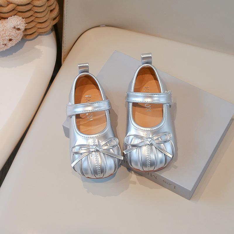 Fashion Girls' Flat Shoes 2025 Spring New Kids Leather Shoe Simple Anti Slip Girls Casual Shoes Versatile Child Performance Shoe