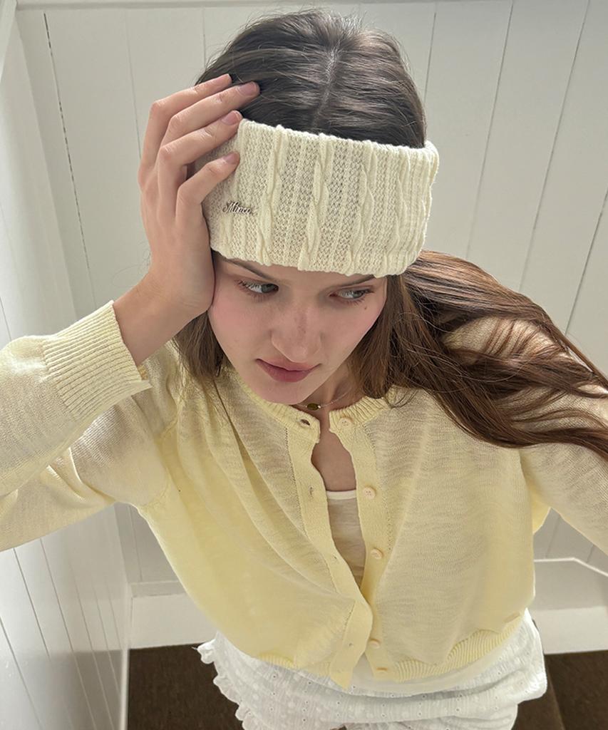 Minco Twist Knit Hairband_Ivory