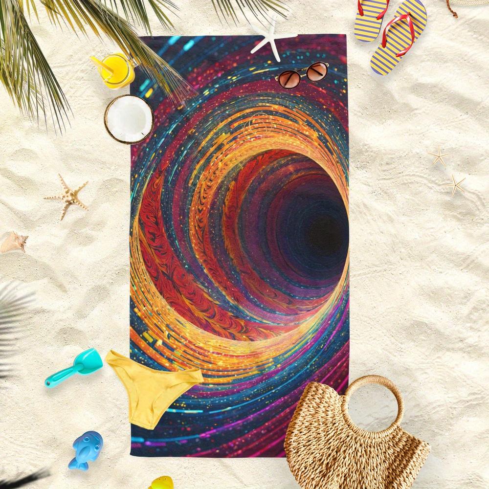 1pc Colorful Space-themed Beach Towel: Large, Perfect for Vacation, Beach, Pool - Ideal for Men and Women!