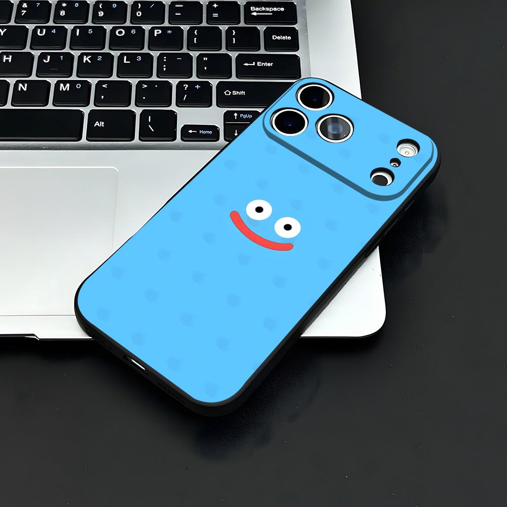 D-dragon Q-Quest Slime Phone Case For IPhone 17 Air 16 E Pro Max 15 14 13 Mini 12 Pro 11 Max Plus Black Soft Shell